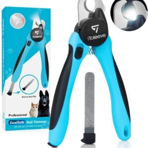 Pet nail clipper with built in light and safety guard